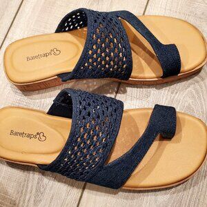 BEARTRAPS Navy Blue Denim Sandals
